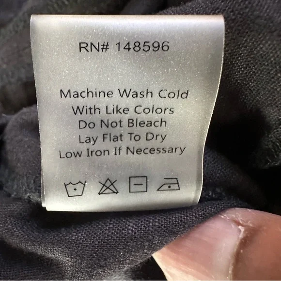 Universal Standard Black Linen Blend Hi Lo Tunic Top Size L - Picture 12 of 12